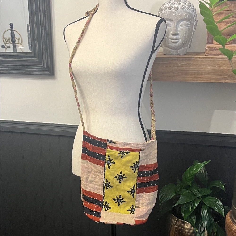 Multicolor Patchwork Crossbody Bag - image 1
